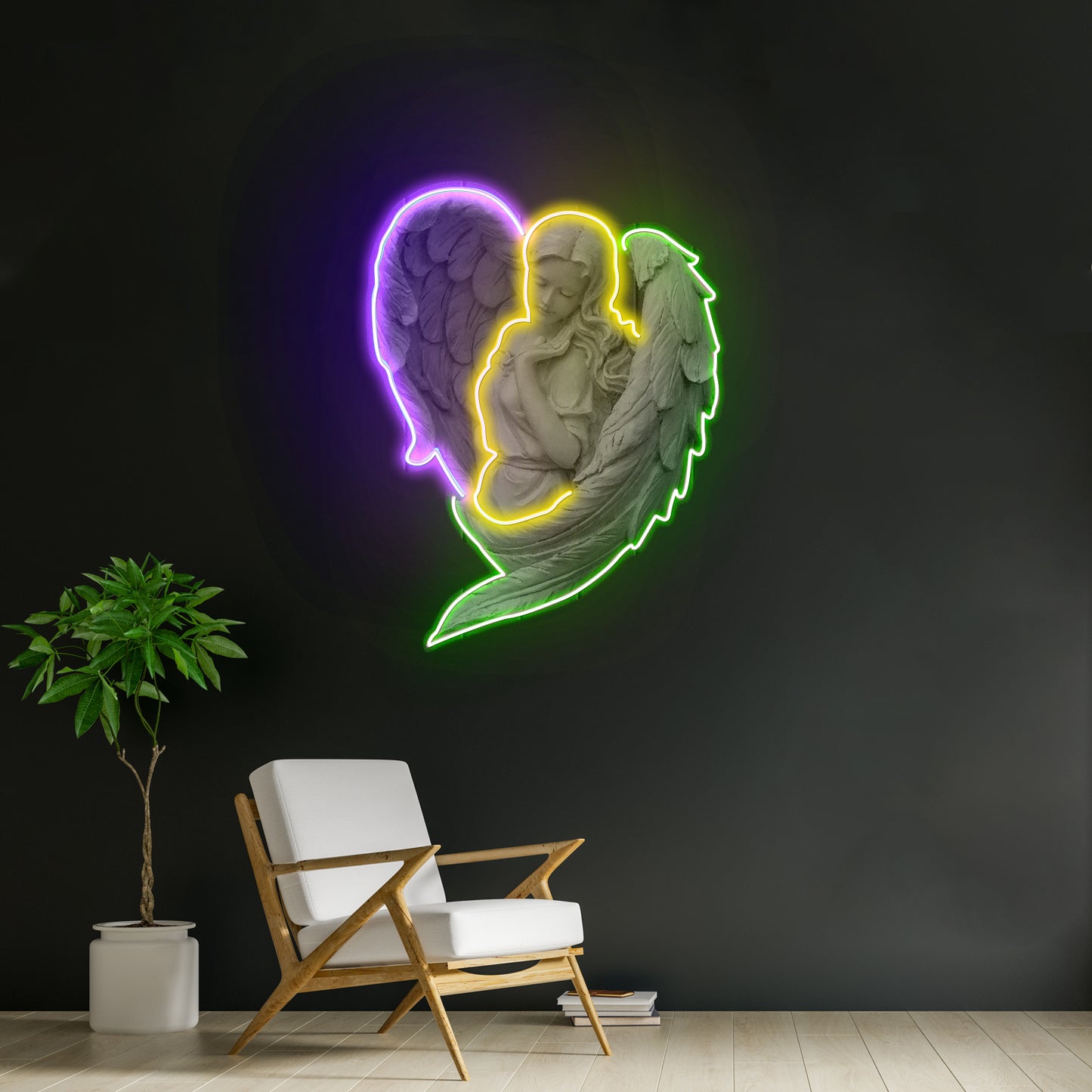 Angel Led Neon Artwork For Sale For Sale