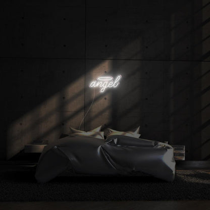 Angel Pink Glow Led Neon Sign With Halo For Bedroom Wall Decor | Shineneon