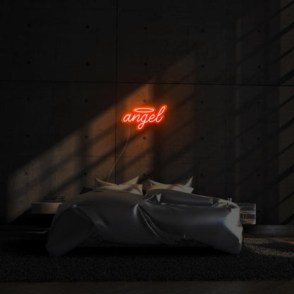 Angel Pink Glow Led Neon Sign With Halo For Bedroom Wall Decor | Shineneon