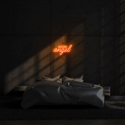 Angel Pink Glow Led Neon Sign With Halo For Bedroom Wall Decor | Shineneon