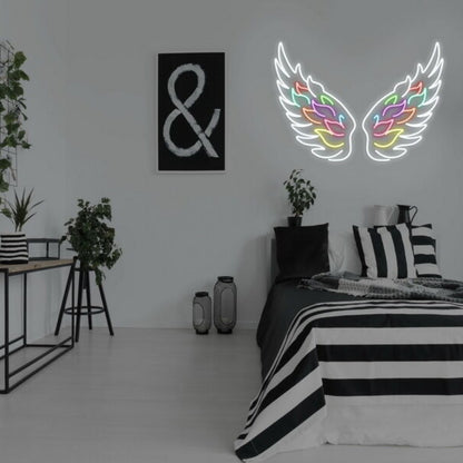 Angel Wings Led Neon Sign Fspiritual And Peaceful Ambiances | Shineneon