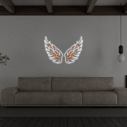 Angel Wings Led Neon Sign Fspiritual And Peaceful Ambiances | Shineneon