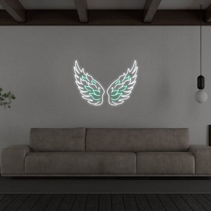 Angel Wings Led Neon Sign Fspiritual And Peaceful Ambiances | Shineneon
