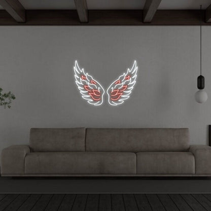 Angel Wings Led Neon Sign Fspiritual And Peaceful Ambiances - Shineneon
