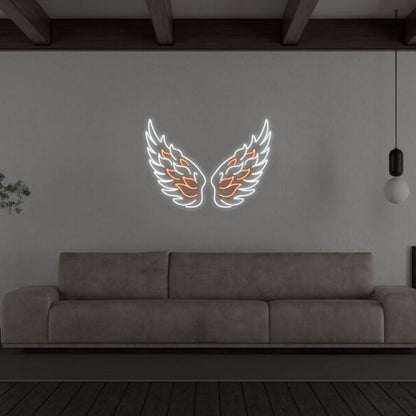 Angel Wings Led Neon Sign Fspiritual And Peaceful Ambiances - Shineneon