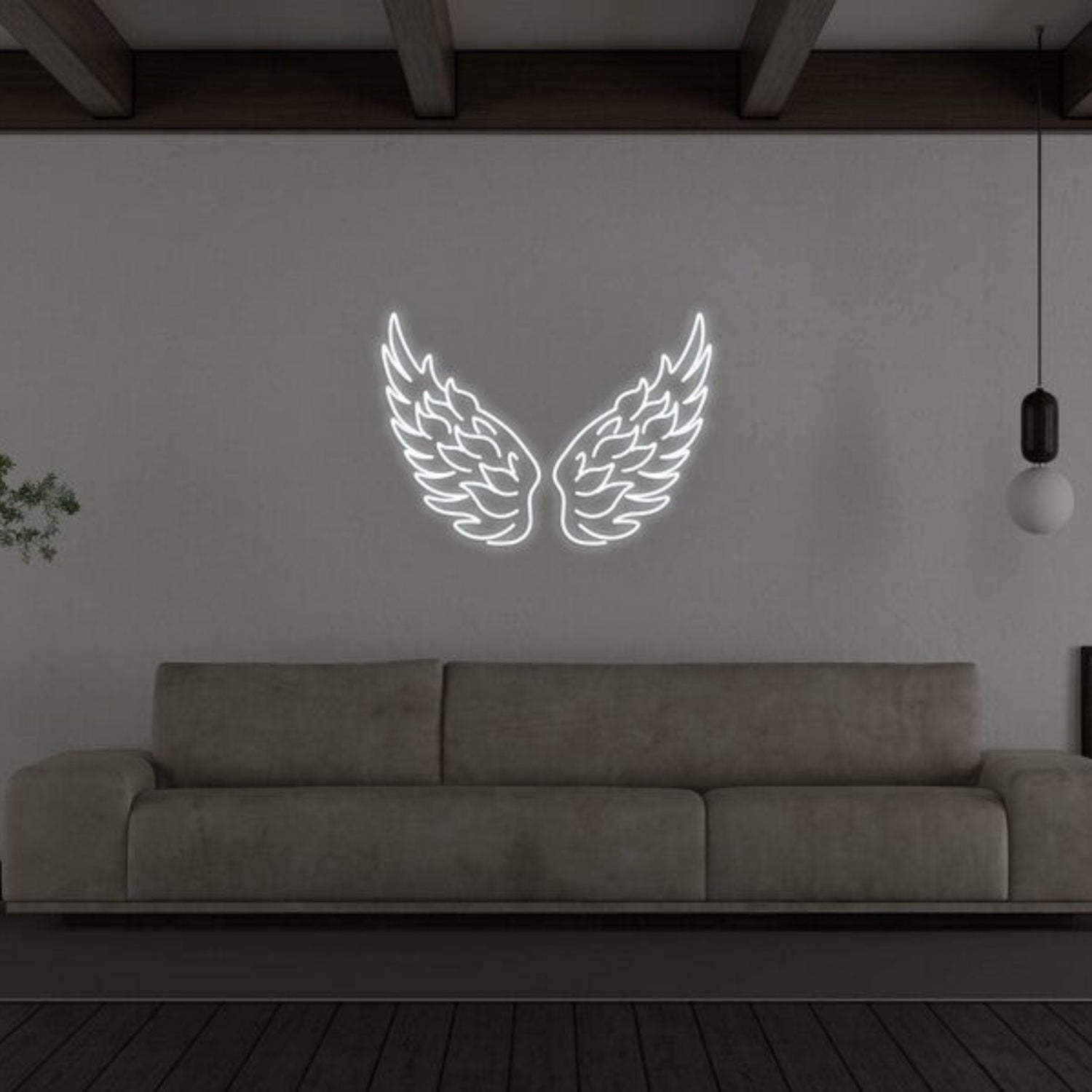 Angel Wings Led Neon Sign Fspiritual And Peaceful Ambiances - Shineneon