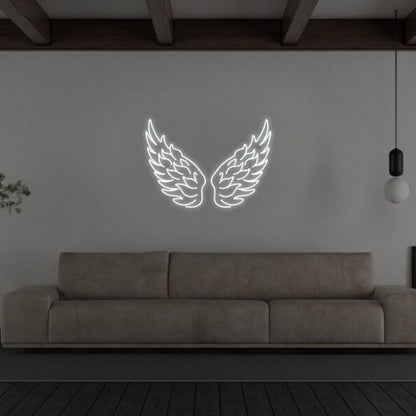 Angel Wings Led Neon Sign Fspiritual And Peaceful Ambiances - Shineneon