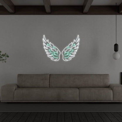 Angel Wings Led Neon Sign Fspiritual And Peaceful Ambiances - Shineneon