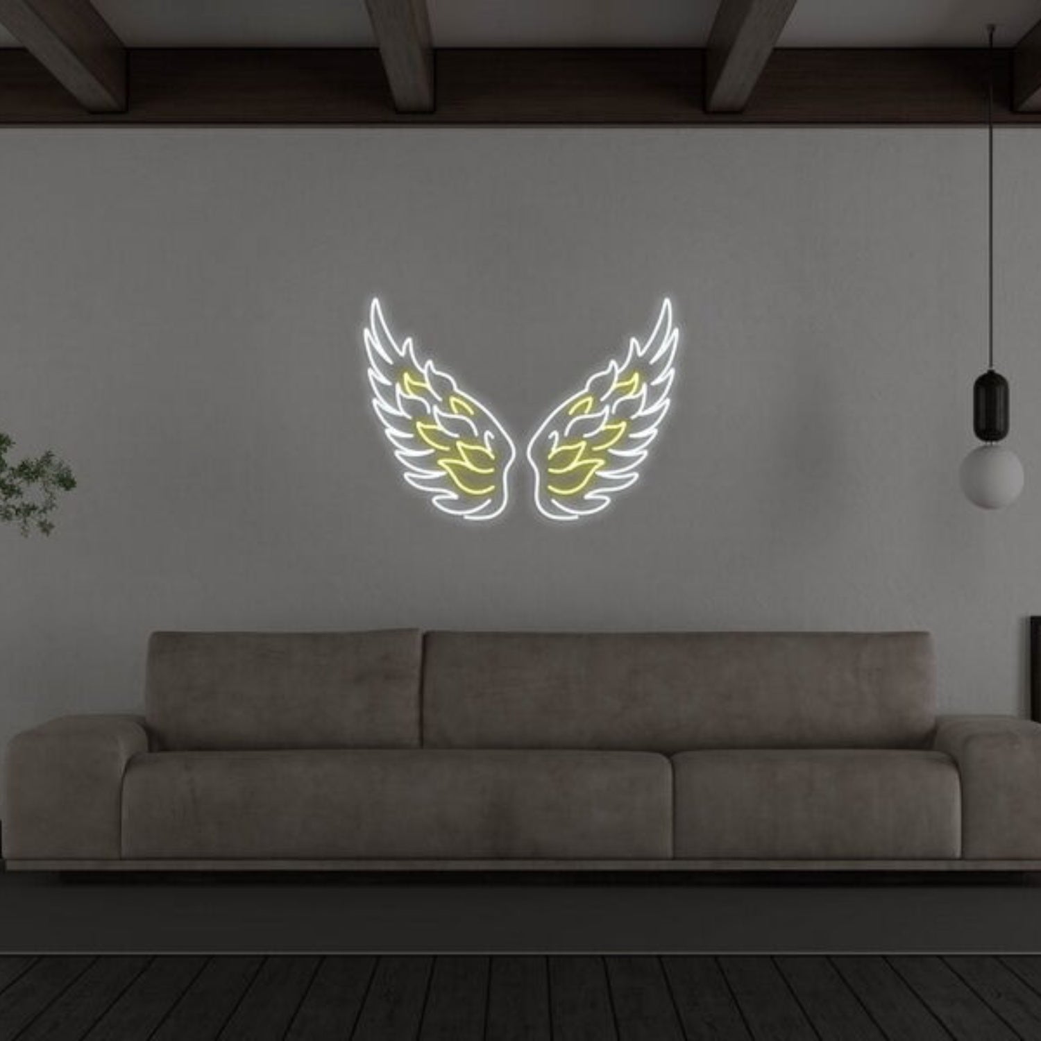 Angel Wings Led Neon Sign Fspiritual And Peaceful Ambiances - Shineneon