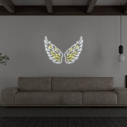 Angel Wings Led Neon Sign Fspiritual And Peaceful Ambiances - Shineneon
