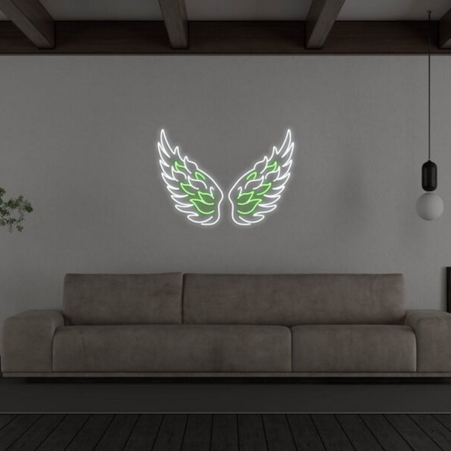 Angel Wings Led Neon Sign Fspiritual And Peaceful Ambiances - Shineneon