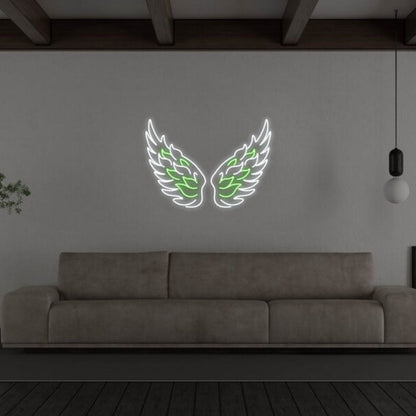 Angel Wings Led Neon Sign Fspiritual And Peaceful Ambiances - Shineneon