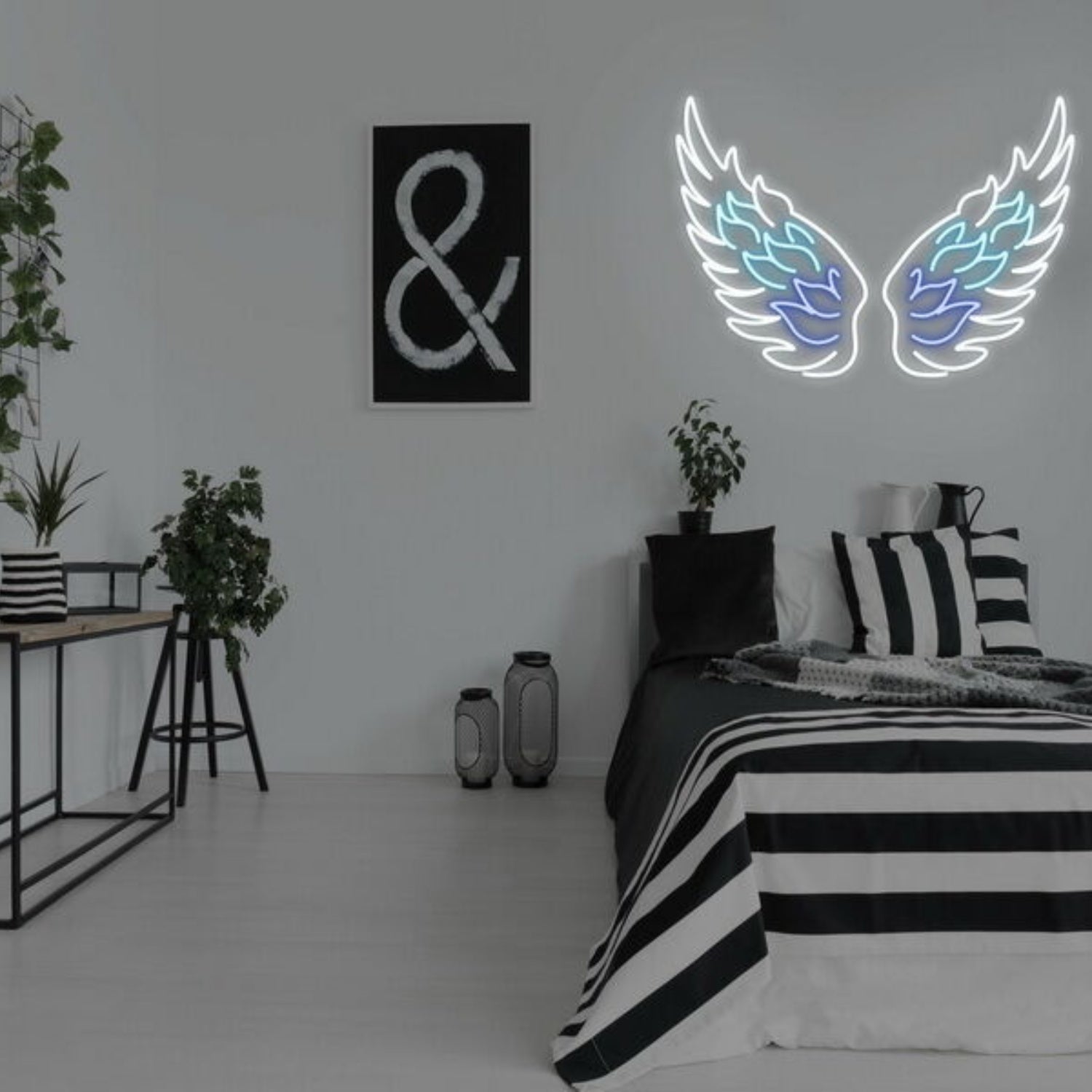 Angel Wings Led Neon Sign Fspiritual And Peaceful Ambiances - Shineneon