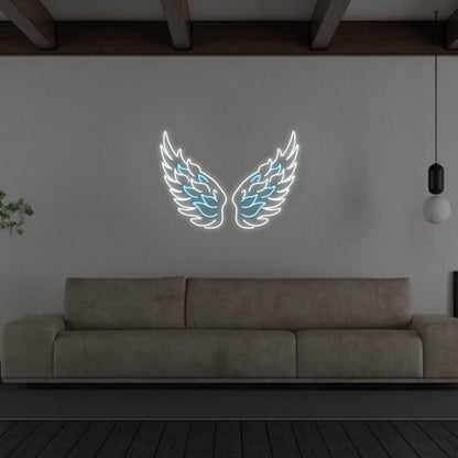 Angel Wings Led Neon Sign Fspiritual And Peaceful Ambiances - Shineneon