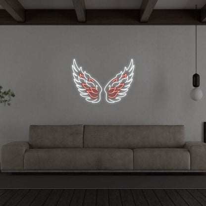 Angel Wings Led Neon Sign Fspiritual And Peaceful Ambiances | Shineneon
