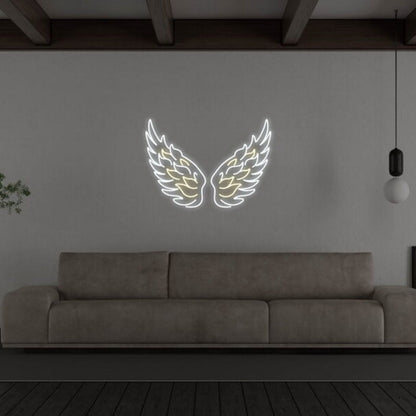 Angel Wings Led Neon Sign Fspiritual And Peaceful Ambiances - Shineneon