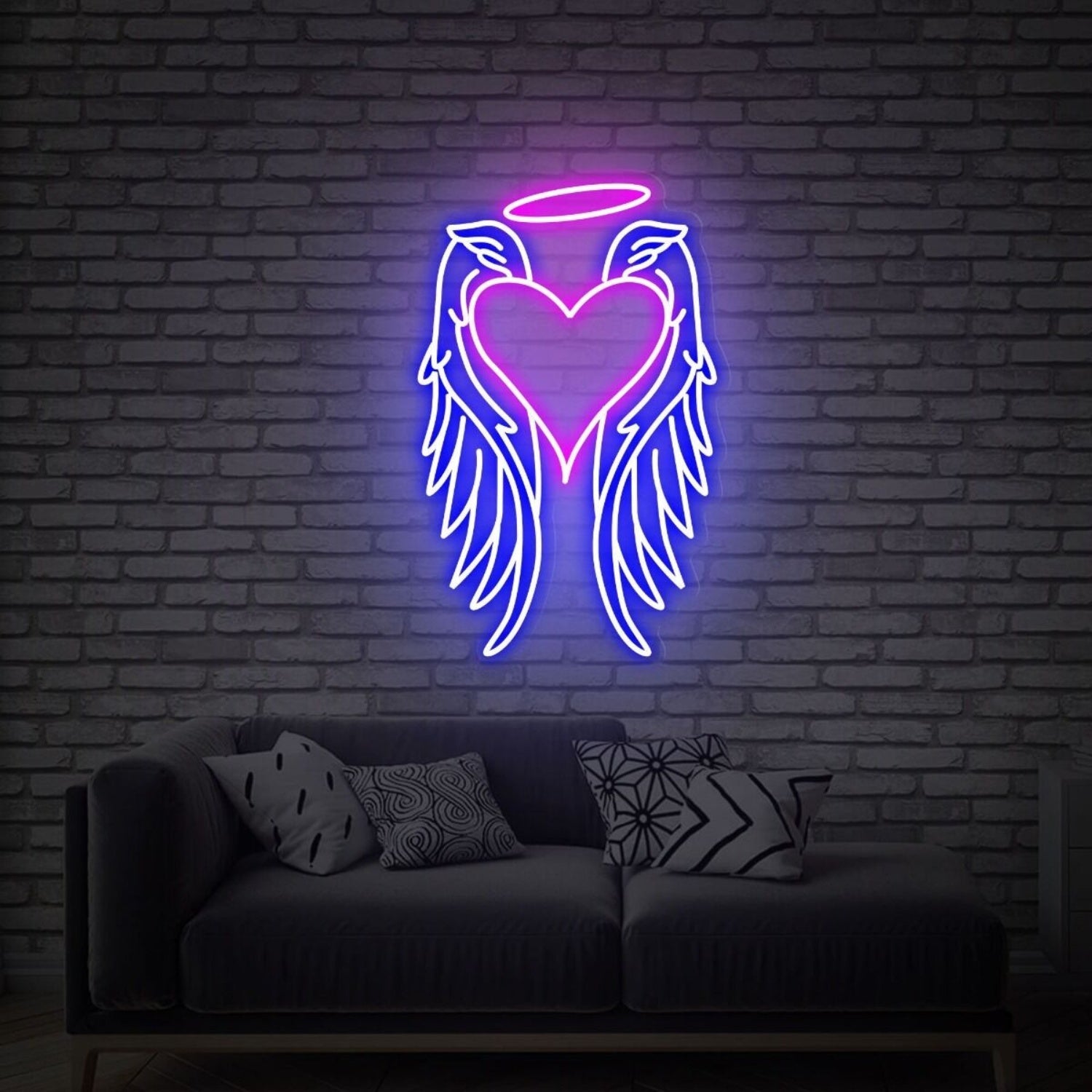 Angel Wings Led Neon Sign Led Light Sign Fa Divine Touch - Shineneon