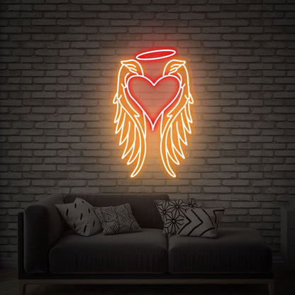 Angel Wings Led Neon Sign Led Light Sign Fa Divine Touch - Shineneon