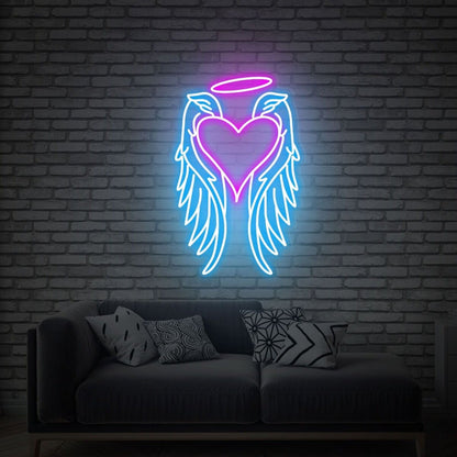 Angel Wings Led Neon Sign Led Light Sign Fa Divine Touch - Shineneon