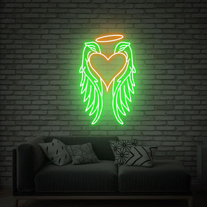 Angel Wings Led Neon Sign Led Light Sign Fa Divine Touch - Shineneon