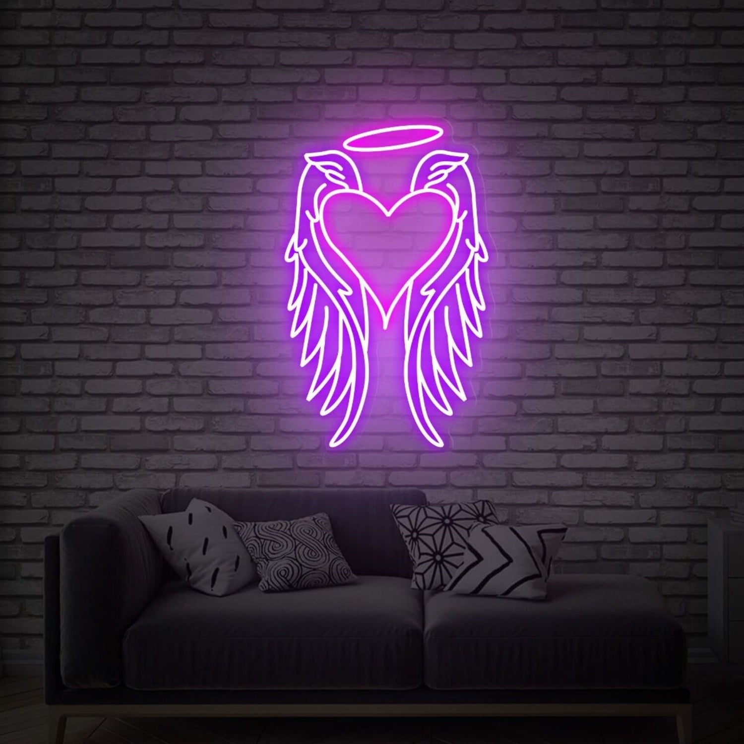 Angel Wings Led Neon Sign Led Light Sign Fa Divine Touch - Shineneon