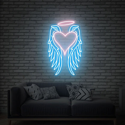 Angel Wings Led Neon Sign Led Light Sign Fa Divine Touch - Shineneon