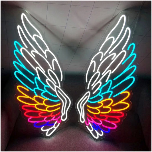 Angel Wings Multicolor Led Sign Business Neon Sign