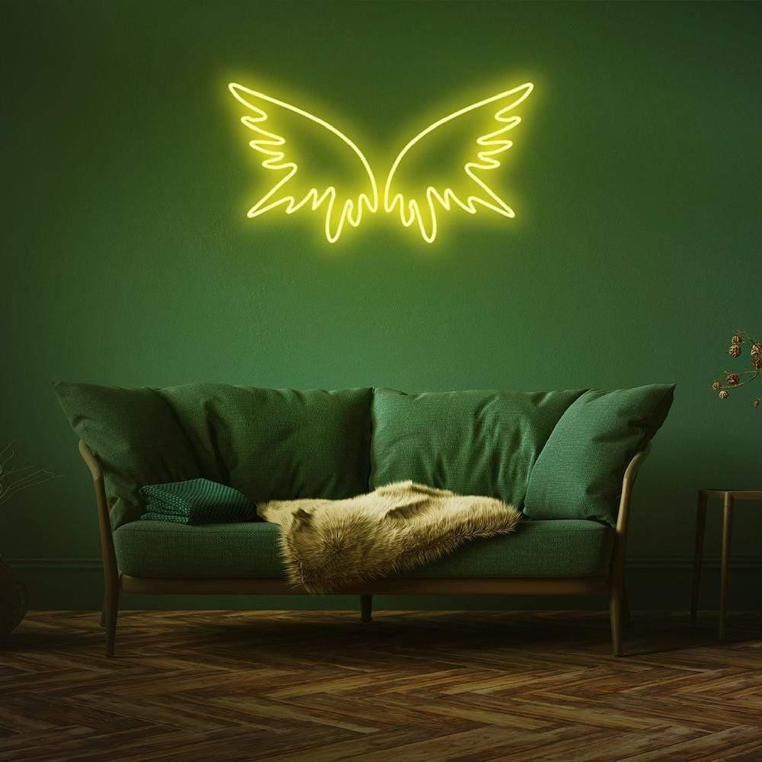 Angel Wings Pink Purple Led Neon Sign For Modern Living Room Decor | Shineneon