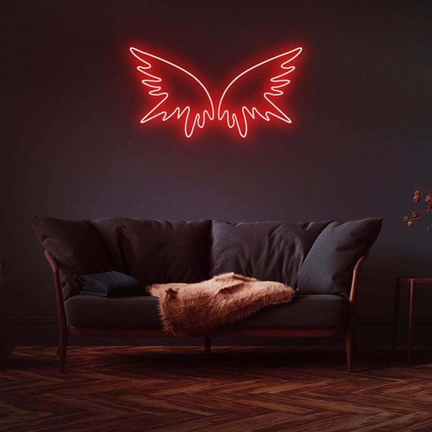 Angel Wings Pink Purple Led Neon Sign For Modern Living Room Decor | Shineneon