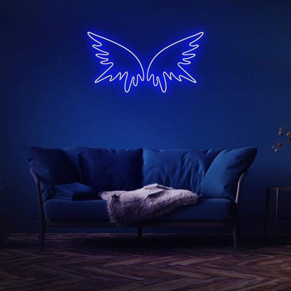 Angel Wings Pink Purple Led Neon Sign For Modern Living Room Decor | Shineneon