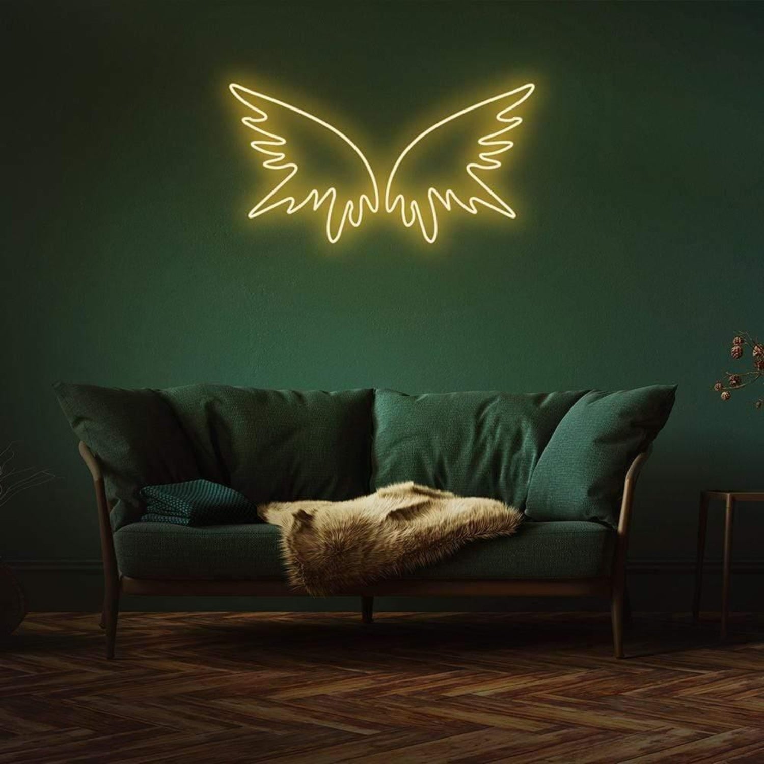 Angel Wings Pink Purple Led Neon Sign For Modern Living Room Decor | Shineneon