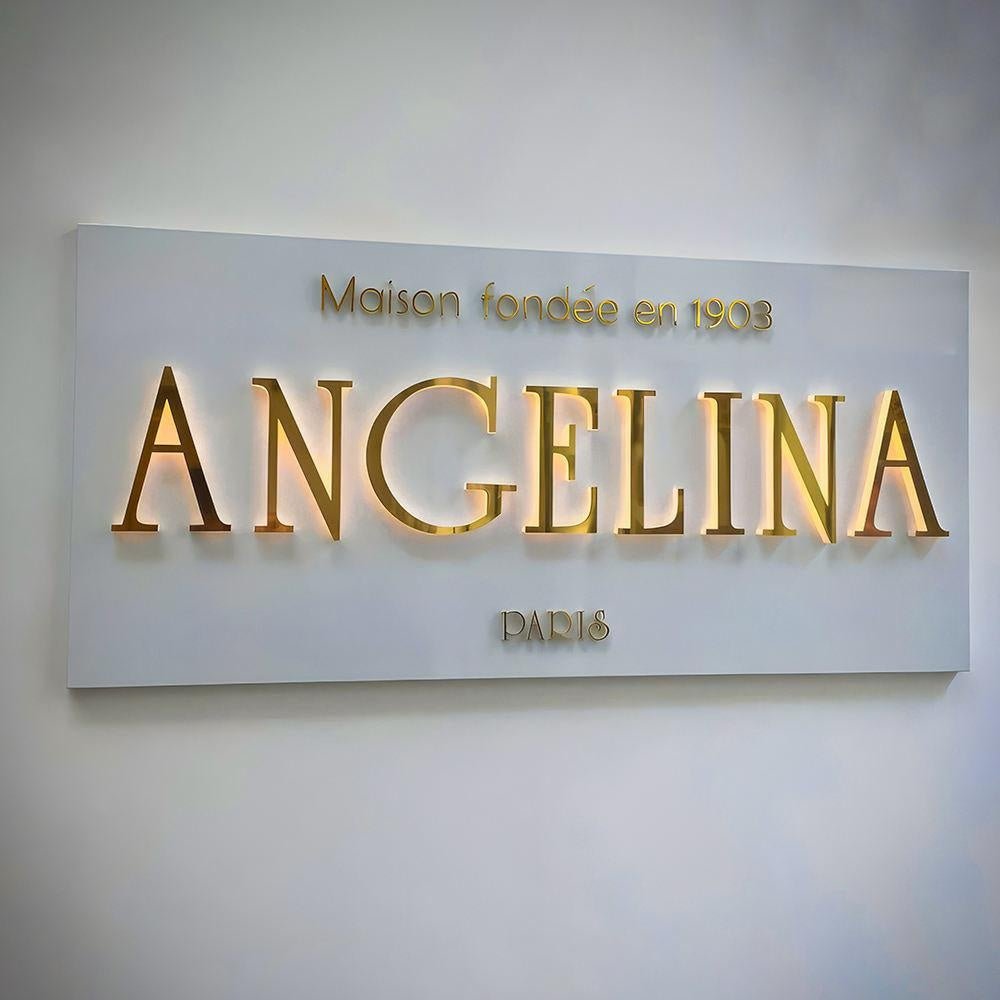 Angelina 3D Backlit Letters Aluminum Metal Led Sign - Shineneon