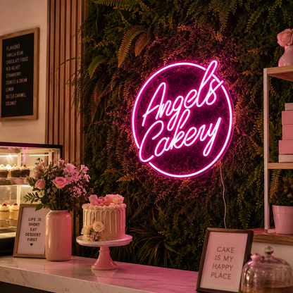 Angels Cakery LED Neon Sign - 03 Real Lifestyle Scene