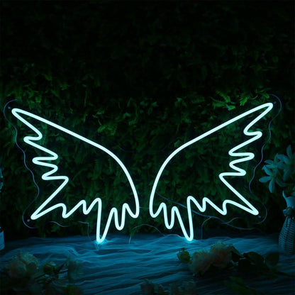 Angle Wing Blue Led Neon Sign - Shineneon
