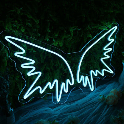 Angle Wing Blue Led Neon Sign - Shineneon