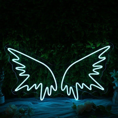 Angle Wing Blue Led Neon Sign - Shineneon