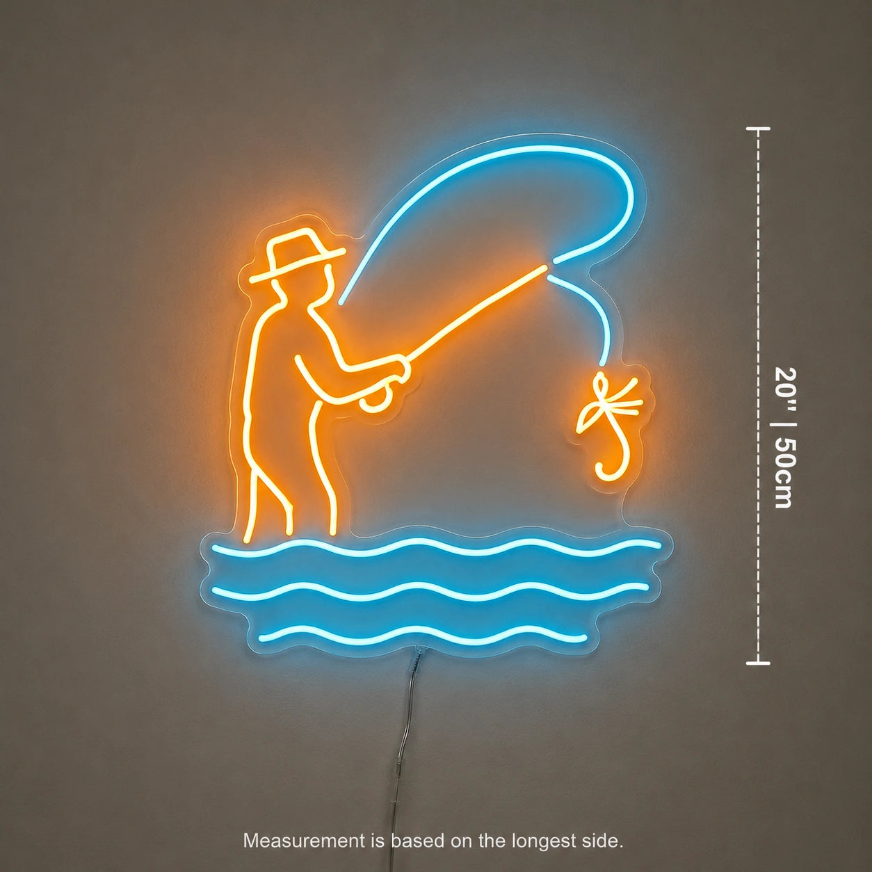 Angler Cast Neon Sign LED Neon Sign size image