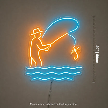 Angler Cast Neon Sign LED Neon Sign size image