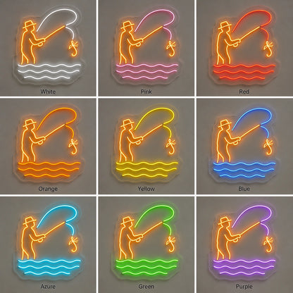 Angler Cast Neon Sign LED Neon Sign color grid