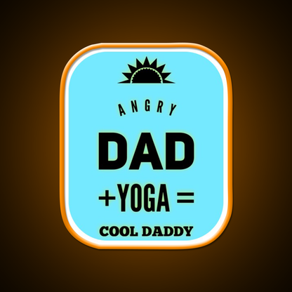 Angry Dad Yoga Cool Daddy Yoga Led Neon Sign For Wellness Space Rgb Color