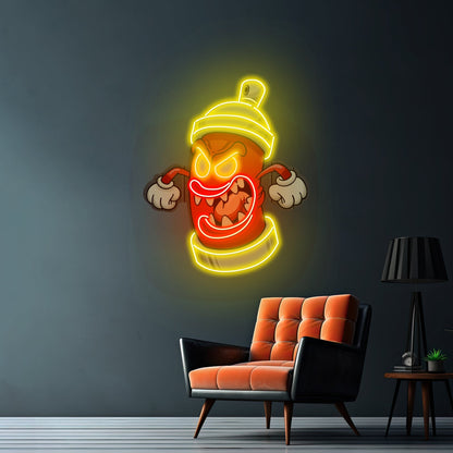 Angry Fire Hydrant Custom Led Signs Artwork For Sale - Shineneon