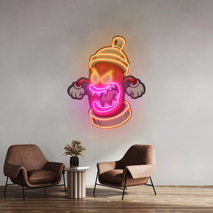 Angry Fire Hydrant Custom Led Signs Artwork For Sale - Shineneon
