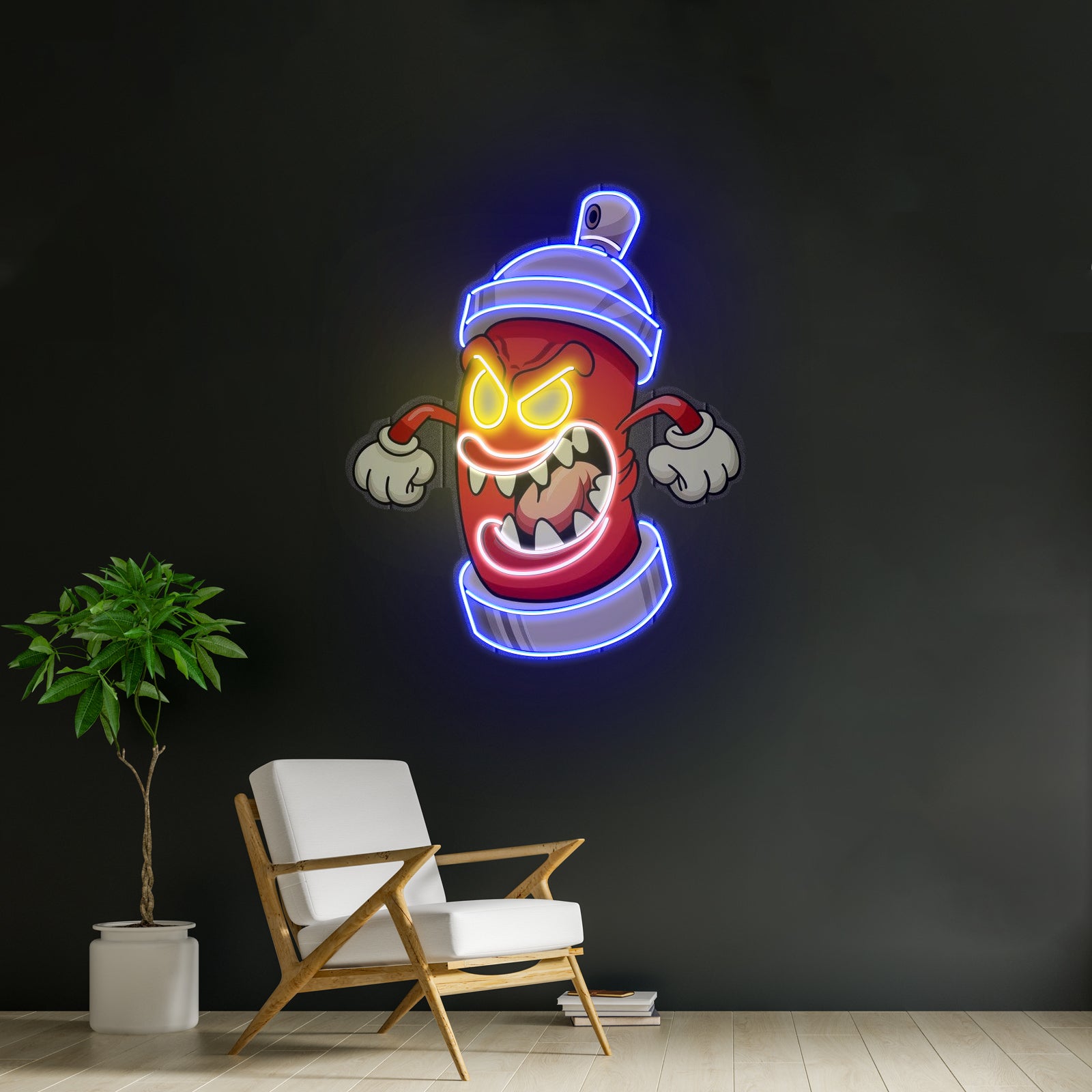 Angry Fire Hydrant Custom Led Signs Artwork For Sale