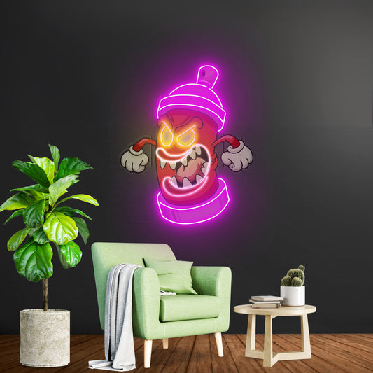 Angry Fire Hydrant Custom Led Signs Artwork For Sale