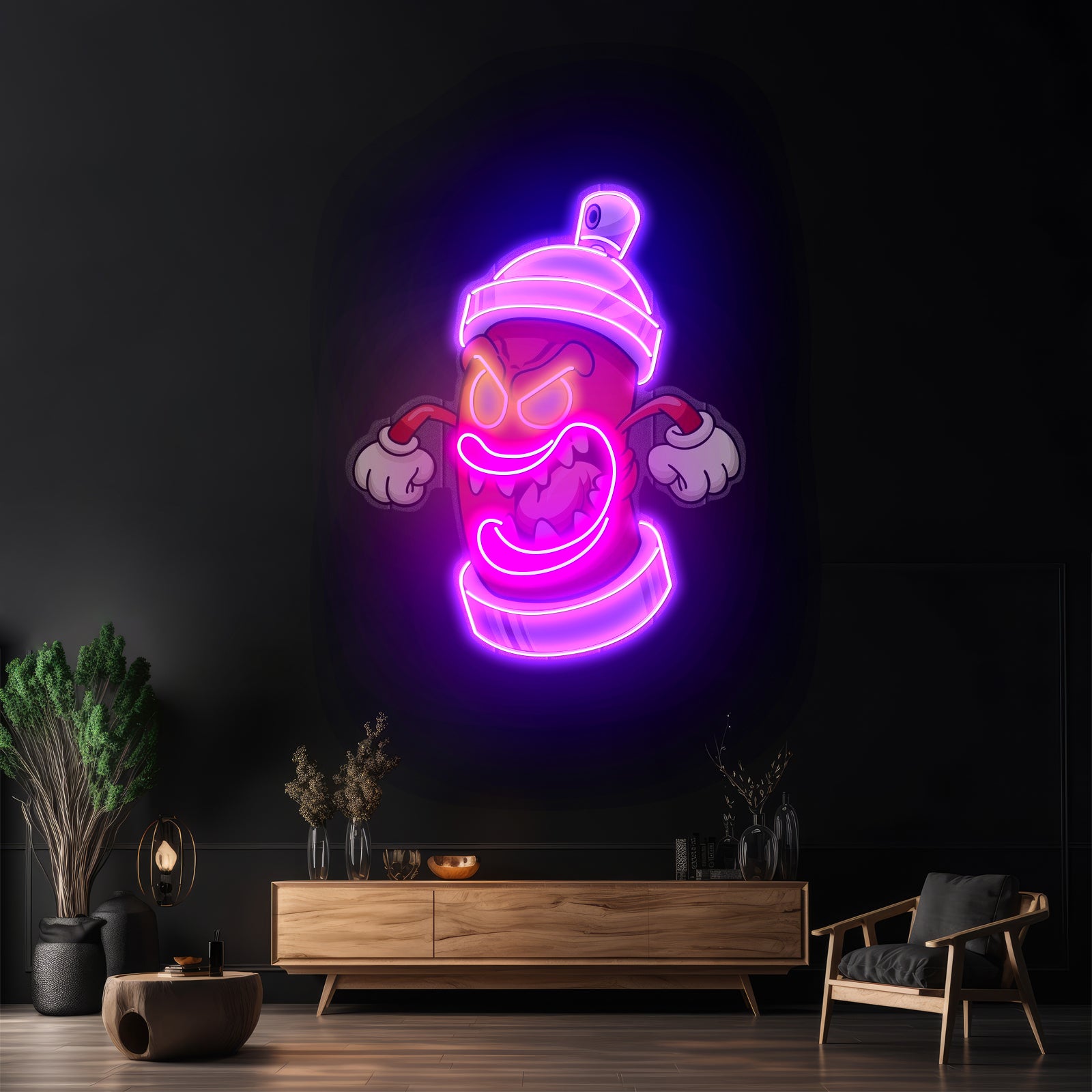 Angry Fire Hydrant Custom Led Signs Artwork For Sale