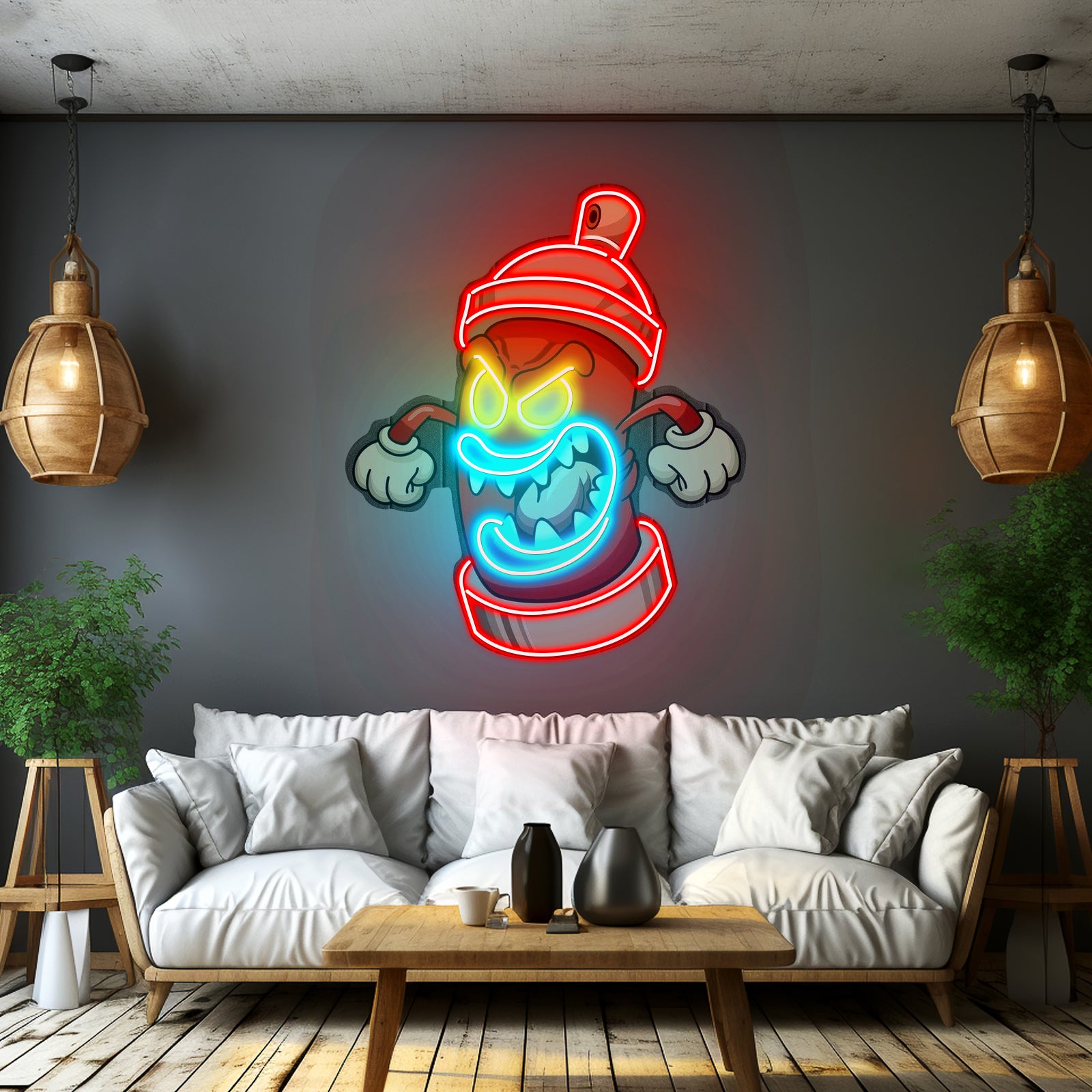 Angry Fire Hydrant Custom Led Signs Artwork For Sale