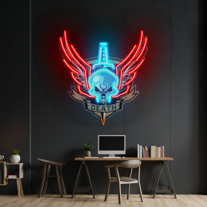 Angry Military Skull Wings Led Neon Sign Light Custom Led Signs - Shineneon