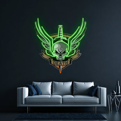 Angry Military Skull Wings Led Neon Sign Light Custom Led Signs - Shineneon