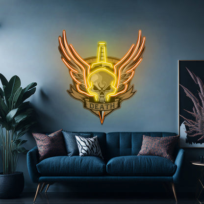 Angry Military Skull Wings Led Neon Sign Light Custom Led Signs - Shineneon