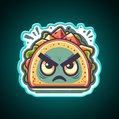 Angry Taco Retro Taco Led Neon Sign Mexican Food Sign Rgb Color - Shineneon